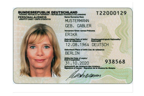 Personalausweiß von Erika Mustermann