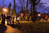 50 Linke demonstrierten am 27.01.2015 gegen den SS-Mann Herbert Göhler in Freiburg