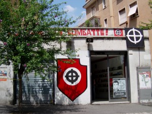 schwarze Zeiten, Forza Nuova an der Piazza Vescovio, Roma