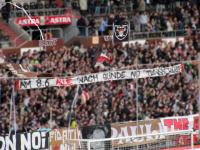 Banner beim letzten Heimspiel des FC St. Pauli