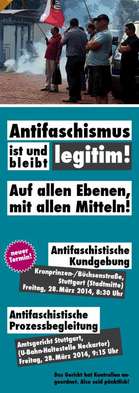 Antifaschistische Prozessbegleitung am 28.03.2014