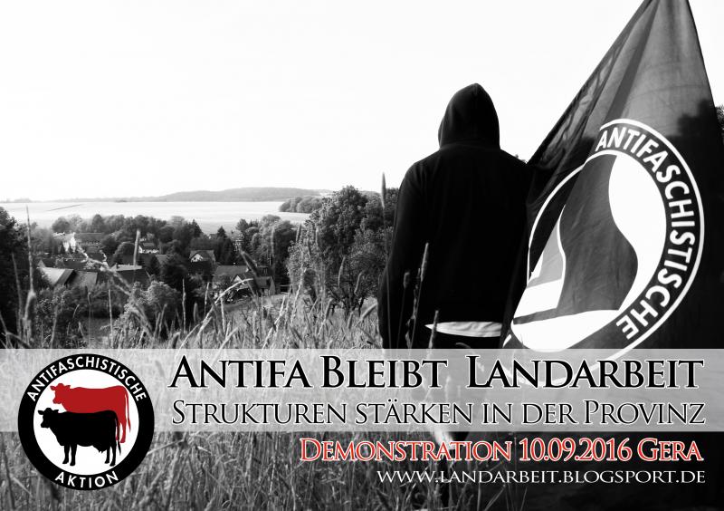 Flyer: Antifa bleibt Landarbeit