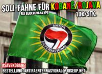 Soli-Fahne für Kobane/Rojava