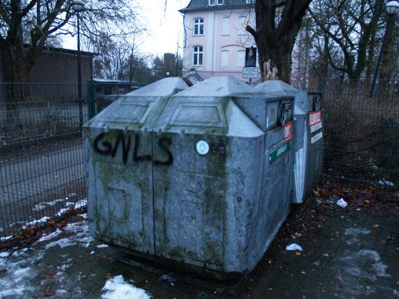 Nazipropaganda in Bochum WerneGNLS - "Good night left side"(Foto Azzoncao)