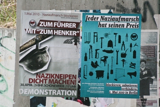 Mobi-Plakate für die Demo am 30. April und den 1. Mai