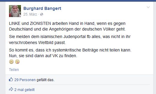 Screenshot von Burghard Bangert