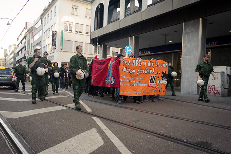 Spontandemo Saarbrücken (12) - Kaiserstraße/Sulzbachstraße