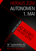 Plakat zur autonomen 1. Mai Demo 2014 in Wuppertal