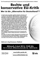 Plakat: Rechte und konservative EU-Kritik - Wer ist die „Alternative für Deutschland“ ? 