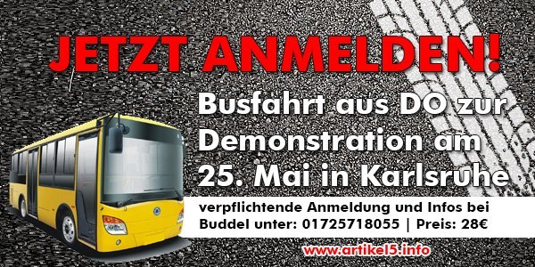 Naziflyer zut Busfahrt aus Do nach Ka am 25 Mai