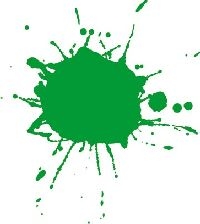 Grüner Farbklecks, Symbolbild