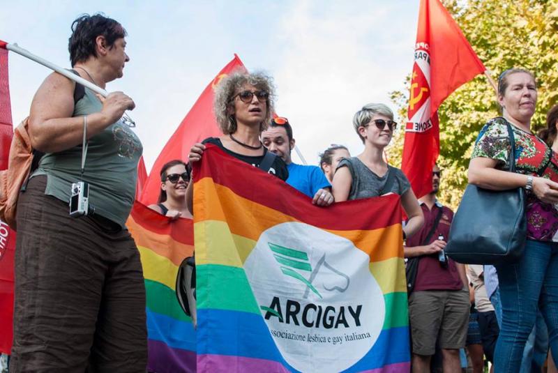 Antifa-Demo, 4.9.2016 in Chianciano, (Fotografo: Carlo Pellegrini)