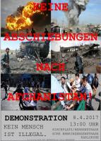 Afghanistandemo 08..04.2017 in Karlsruhe - Plakat
