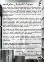 Kundgebung für Tomas Elgorriaga Kunze am 2. Juni 2015 in Freiburg