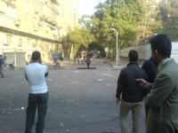 Clash Nähe des Tahrir-Platzes