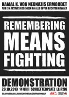 Plakat: Remembering means fighting