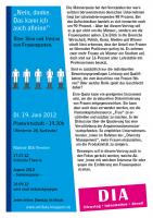 Flyer: DIA: Vortrag & Diskussion zur Frauenquote
