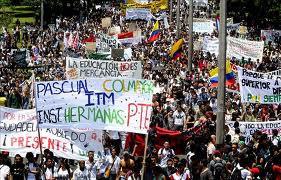 Demonstration in Bogotá