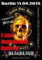 Flyer für das Konzert der Milite Booze Boys am 11. April 2015 im Berliner Metalclub Blackland