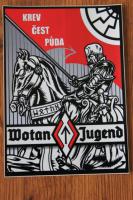 11 - black sun svastika on a sticker of Russian Neo Nazi organization Wotan Jugend