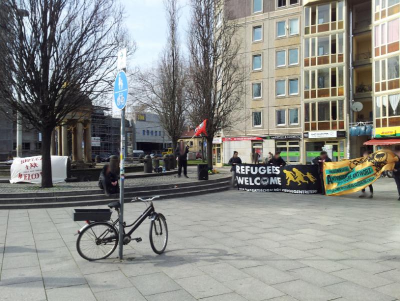 Spontandemonstration zum Brandanschlag in Tröglitz 2