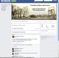 Facebook-Aufruf zur Kundgebung am 14. Februar von "Frankfurt/Oder wehrt sich" (Foto: Screenshot facebook)