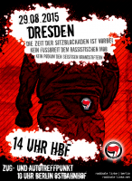 29.08.2015 Dresden: Kein Fußbreit dem rassistischen Mob!
