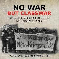 no war but classwar - demonstration in stuttgart