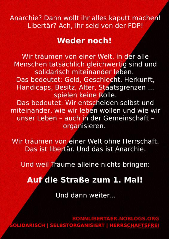 Flyer 1. Mai 2014 Bonn Rückseite