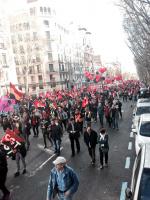 Der anarchistische/anarchosyndikalistische Demoblock in Madrid - Foto von juancarlosmohr@twitter