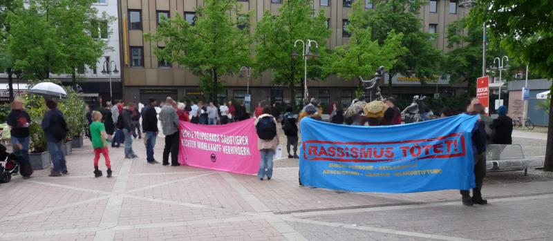 Kundgebung nach Bedrohung mit Schusswaffe durch den AfD-Kandidaten Johannes Paul