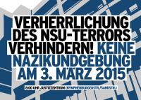 Banner: Verherrlichung des NSU-Terrors verhindern!