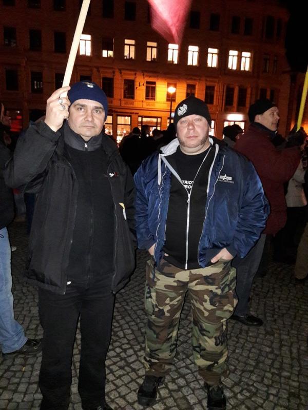 Grzegorz Stemler (li.) auf einer Demonstration von "Görlitz bewegt sich"