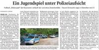„Nicht mehr existente“ Bürgerwehr sorgt am 6. Juni 2017 für Polizeieinsatz bei Fußballspiel, Beitrag der Thüringer Allgemeine Lokalredaktion