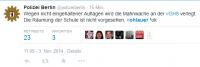 Tweet der Berliner Polizei
