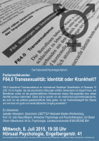 Podiumsdiskussion: "Transsexualität: Identität oder Krankheit?"