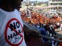 Anti-Halal Demo durch singhalesische-budhistische Nazis in Sri Lanka 