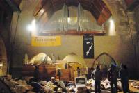 A group of 40 refugees has squatted an empy church in The Hague on the 12th of January 2013.