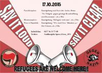 Flyer Refugees are welcome here