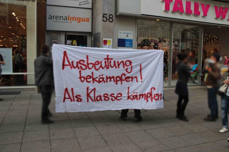 Flashmob bei Zeitarbeitsfirmen