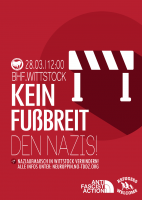 Kein Fußbreit den Nazis am 28.03.2015 um 12 Uhr am Bahnhof in Wittstock