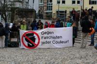 Kundgebung gegen Korporationen am 12.04.2013 in Freiburg