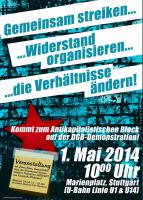 antikapitalistischer Block 1. Mai 2014 Stuttgart