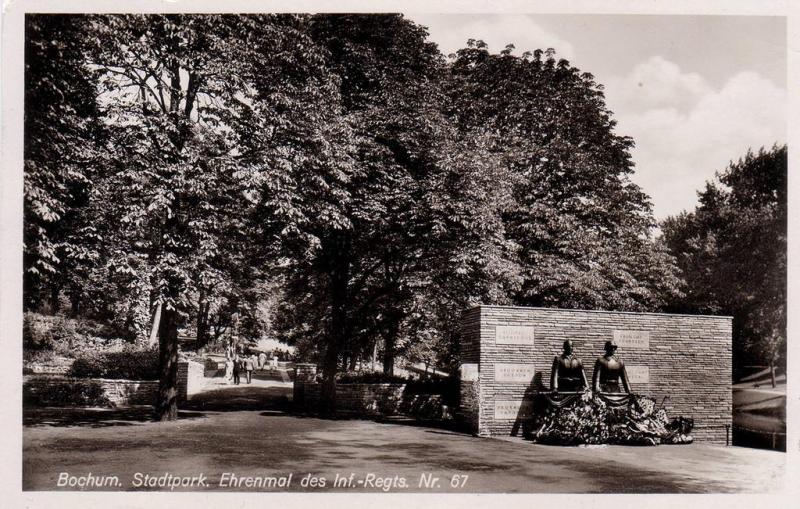 Bochum, Kriegerdenkmal am Stadtpark 1936