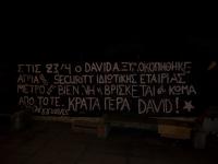 Solidarity Banner from Greece to David A. // 1