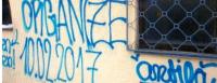 Der Graffito-Tags in der Nordwestvorstadt. Er wurde inzwischen übermalt. Foto: Leserfoto