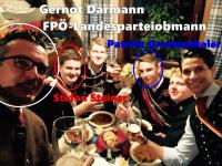 FPÖ-Landesparteiobmann Gernot Darmann mit Identitären aus Ferlach