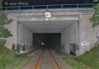 The road overpass where Lecomte abseiled