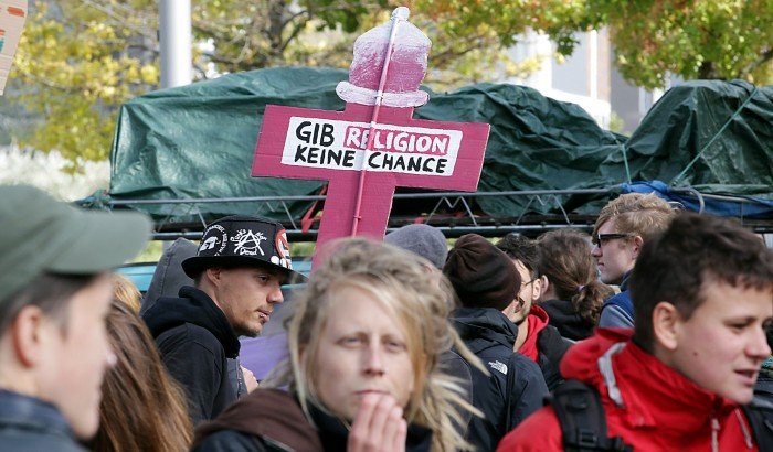 Feministische Blockierer gegen einen "Marsch für das Leben"