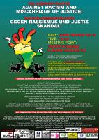 Flyer: Big Demonstration against racism and miscarriage of Justice